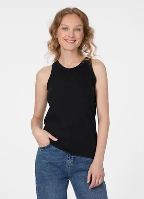 Immagine prodotto di Ragwear Top da donna JULYANA SLUB nero Streetwear 100% cotone S