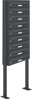 Produktbild von 9er Standbriefkasten Anlage Freistehend RAL 7016 - Anthrazit