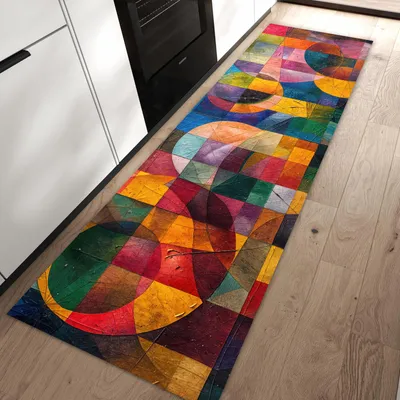 Produktbild von Küchenteppich 60x90cm rutschfest & abwischbar PVC Läufer - Farben von Abstrakte