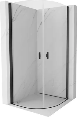 Immagine prodotto di Mexen Mist cabina doccia semicircolare a battente 90 x 90 cm, trasparente, nera - 8A31-090-090-70-00