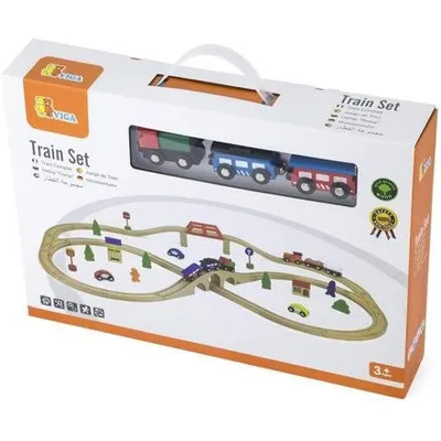 Image de Viga Toys Trein set - 49 delen