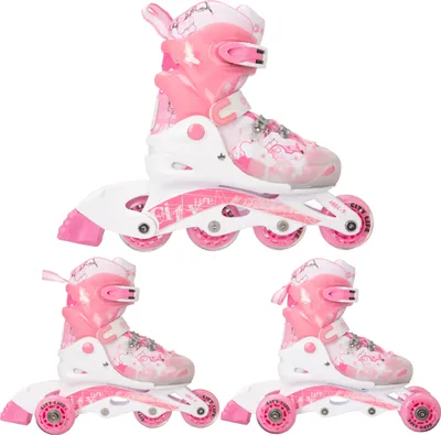 Produktbild von 3in1 Kinder Inlineskates Triskates/Rollschuhe Raven Princess 34-37 verstellbar