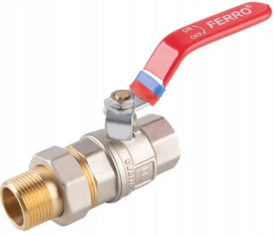 Productafbeelding van Ferro kogelkraan DN25 met hendel en schroefdraadaansluiting 1 inch