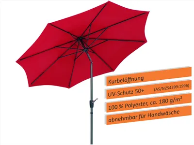 Produktbild von Schneider Sonnenschirm HARLEM 270/8 rot 640-77