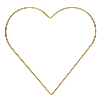 Produktbild von Dekolo Metallherz perfekt als Versteifung oder Dekoration für einen Traumfänger Golden 20cm