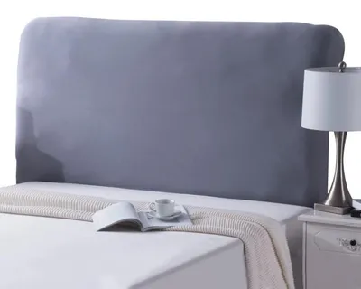 Obrázek produktu pro Potah na čelo postele, elastický, pro postele o šířce 90-110 cm, barva šedá