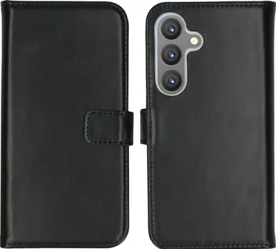 Image de Selencia Bibliothèque en cuir véritable pour le Samsung Galaxy S24 - Noir