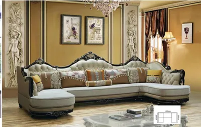 Produktbild von Sofas Wohnlandschaft Ecksofa Sofa Polster Couch Holz Textil Couchen