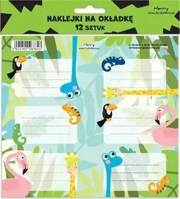 Produktbild von Aufkleber für Hefte – Giraffe (12 Stück) – Henry