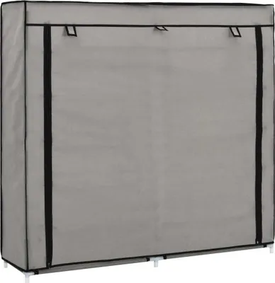 Zdjęcie produktu dla Szafka na buty z osłoną, szara, 115x28x110 cm, tkanina