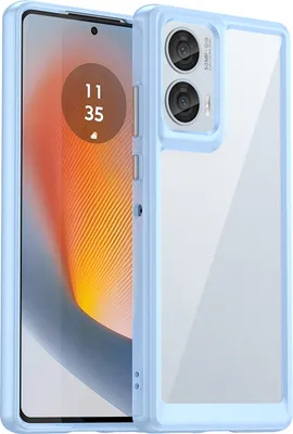 Obrázek produktu pro Pouzdro pro Motorola Edge 50 Fusion průhledné, nárazuvzdorné TPU silikonové ochranné pouzdro modré
