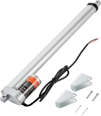 Immagine prodotto di 1500N Attuatore lineare DC 12V - Attuatore lineare IP54 - Motore lineare elettrico - Lunghezza corsa 400mm - Livello di rumorosità ≤60dB - Apriporta elettrico - Velocità di spostamento 5 mm/s - Attuatore di regolazione a tecnologia lineare
