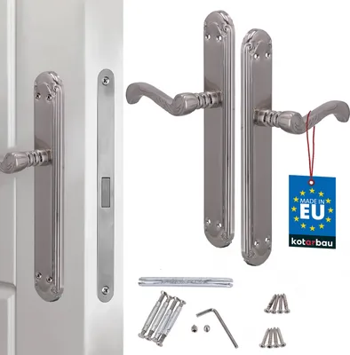 Produktbild von KOTARBAU® Türklinke Türgriff Türgriffe Blindschild Türklinken Türbeschlag mit Rosette Silber Dekoriert Retro Drückergarnitur Türgriffe Innentüren Türbeschläge Türdrückergarnitur