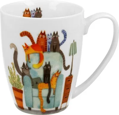 Image de Tasse en porcelaine dans un coffret cadeau Cat's World The Chair