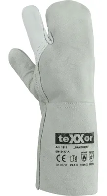 Produktbild von teXXor® 3-Finger-Schweißerhandschuhe SANTORIN, Natur, Größe 10