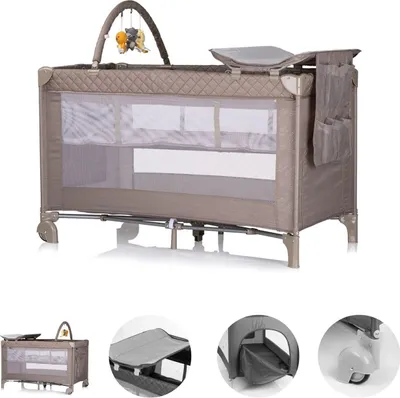 Produktbild von CHIPOLINO Reisebett mit Wickelauflage Luna Tiramisu