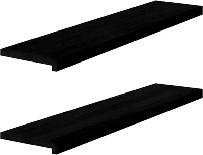 Zdjęcie produktu dla vidaXL Stopnie schodowe 2 szt. Ciemny brąz 110x25x2 cm lite drewno dębowe