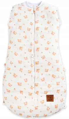 Produktbild von Infantilo Baby-Schlafsack Musselin Teddybär Gefüttert 0-18 Monate