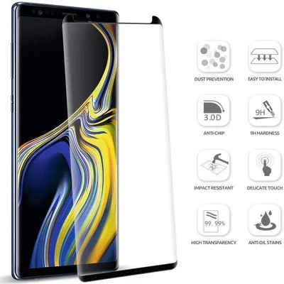 Produktbild von 1-Pack Samsung Galaxy Note 9 Displayschutzfolie - Gehärtetes Glas 9H - Super Qualität 3D