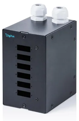 Productafbeelding van Digitus DN-96990 DIGITUS LWL Hutschienen 6 SC DX/LCDX Quad verteiler  schwarz
