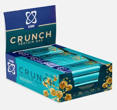 Produktbild von USN Trust Crunch Bars (12x60g) White Chocolate Cookie Dough - Riegel - Protein-Riegel