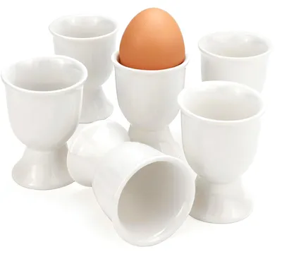 Imagen del producto de SolidKeus - Huevero de porcelana, color blanco