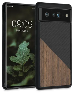 Produktbild von kwmobile Hülle kompatibel mit Google Pixel 6 Pro - Handyhülle - Handy Schutzhülle - Smartphone Cover - Dunkelbraun Schwarz