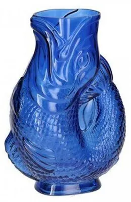 Produktbild von Gift Company Vase Fischvase Jacquard Blau (24cm)