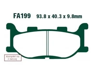 Zdjęcie produktu dla Klocki Hamulcowe Moto  Yamaha Xj6-N Diversion 600 (09-13)/  Xj 600 S Diversion (98-03)/  Xj 600 N (98-03)/