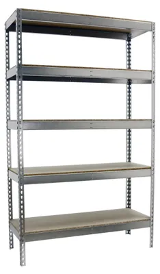 Image de Etagère Sans Vis Simonforte 1204-5 Chipboard 3000 Galva/bois Galva/bois 3000x1200x450 - Simonrack