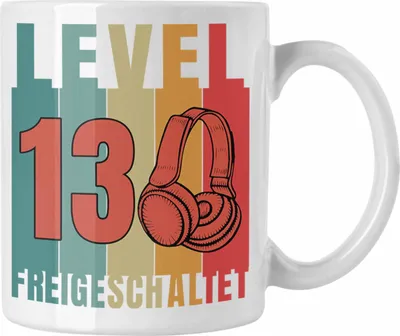 Produktbild von Trendation - 13. Geburtstag Junge Lustige Gamer Tasse Zocker Geschenk Gamer Gamergirl Geschenkidee Geburtstag 13er Geburtstag (Weiß)