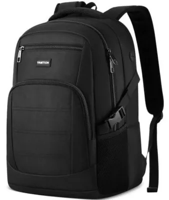 Zdjęcie produktu dla Plecзак męski, torba na laptopa, 17,3 cala, wodoodporna, czarna