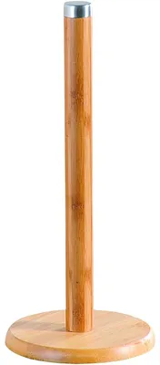 Küchenrollenhalter aus Bambus, braun, 14x14x32,5 cm