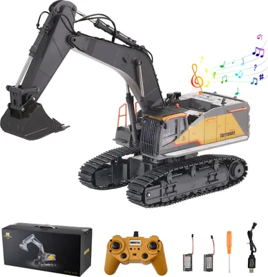 Zdjęcie produktu dla Koparka RC VEVOR, 22 kanały, koparka RC w skali 1:14 z metalową łopatą, działający pojazd budowlany, prezent urodzinowy