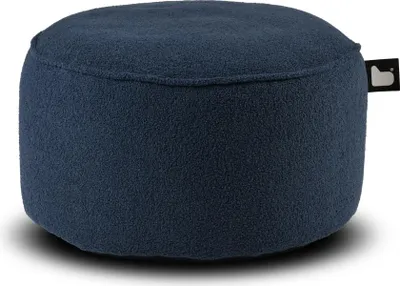 Productafbeelding van Extreme Lounging - b-poufe teddy - ronde poef - voor binnengebruik - zacht en comfortabel - 60x40 cm - marineblauw