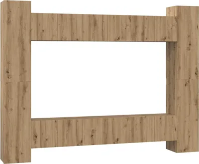 Imagen del producto de vidaXL Juego de 10 armarios de TV, estilo artesanal, roble, 30,5 x 30 x 90 cm