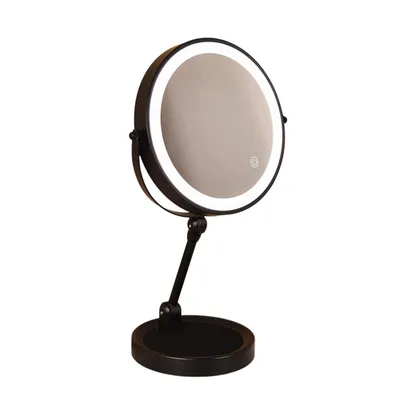Produktbild von LED Doppel-Seiten Schminkspiegel, 10x Vergrößerung, Faltbar Schminkspiegel, Tischspiegel,2000mAh,Intelligente Touch-Steuerung Make-up Lampe