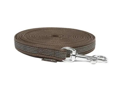 Produktbild von Mystique® Gummierte Schleppleine 12mm ohne Handschlaufe Standard Karabiner braun 5m