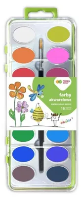 Immagine prodotto di Acquerelli Premium 12 colori HAPPY COLOR - GDD