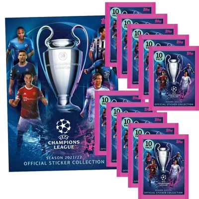 Produktbild von TOPPS - Champions League 2021/22 Sticker - 1 Album + 10 Tüten