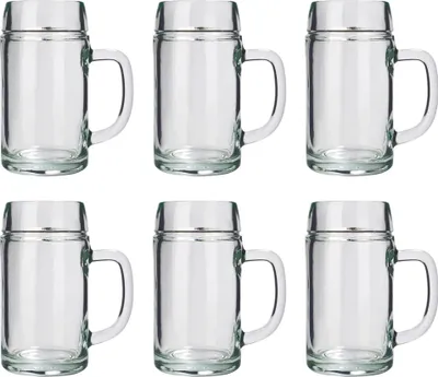 Produktbild von Bierglas, Bierkrug, Maßkrug, Bierseidel 6er Set Biergläser, Styria - 1 Liter