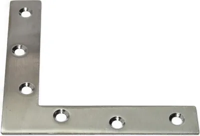 Produktbild von Edelstahl L-Verbinder 120x120x22mm Flachverbinder Lochplatte Platte Beschlag Möbelbefestigung
