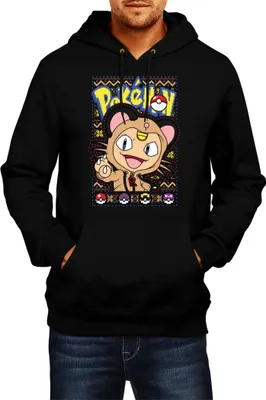 Produktbild von Herren Kapuzenpullover Japan Manga Anime Comics Pokemon 031, Man S / Schwarz