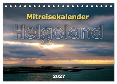 Produktbild von Mitreisekalender 2027 Helgoland (Tischkalender 2027 DIN A5 quer), CALVENDO Monatskalender