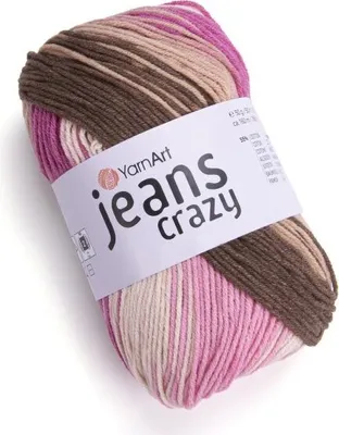 Produktbild von YarnArt Jeans Crazy 8219 mehrfarbig, 55% Baumwolle, 160m/50g