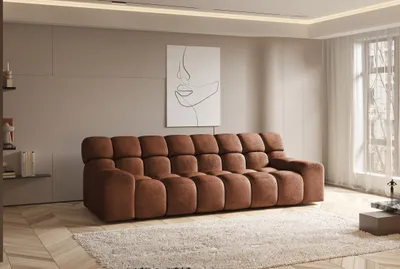 Produktbild von DOMO-HOME Duża sofa CAMPILE - Nowoczesny i funkcjonalny design z wysokim komfortem | Wolnostojąca z wysokiej jakości materiałów | Szerokość 288 cm | Kolor ziemia