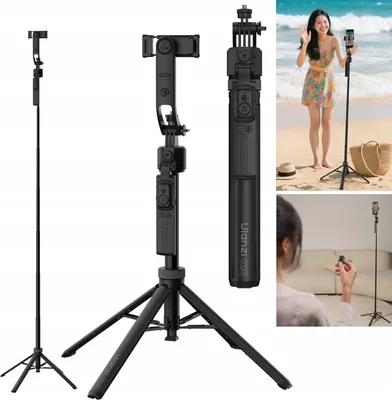 Produktbild von Stativ 163 cm, Selfie-Stick mit automatischer Nachverfolgung + Halterung für Smartphone / Ulanzi / TT23