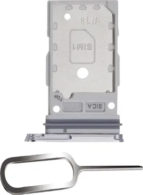 Produktbild von Samsung Galaxy S25 / Plus 5G Sim Karten Halter Tray Adapter Fach Stecker Slot Nadel Pin Dual Silver Schadow