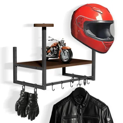 Zdjęcie produktu dla Omgoods - Uchwyt na kask motocyklowy do montażu na ścianę