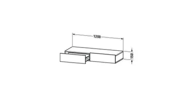 Produktbild von DURAVIT DS827101618 SchKa-Ablage DuraStyle 440x1200x151 2